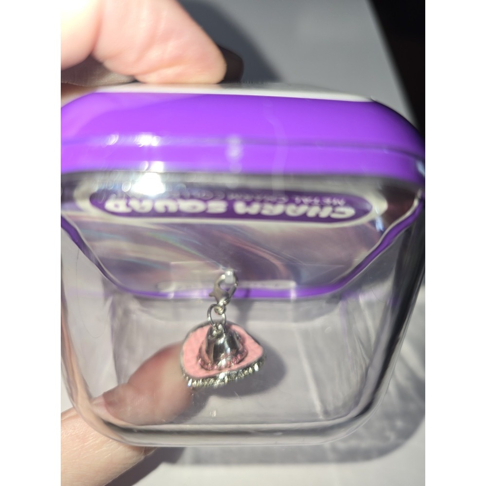 FAO Schwarz Charm Squad Pink Silver Cowgirl Hat Metal Dangle Charm New